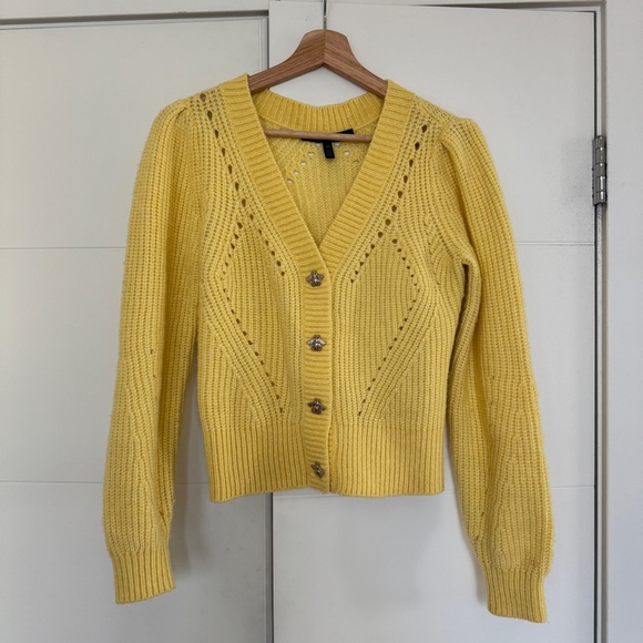 White House Black Market Honey Bee Cardigan size XS - Picture 3 of 5